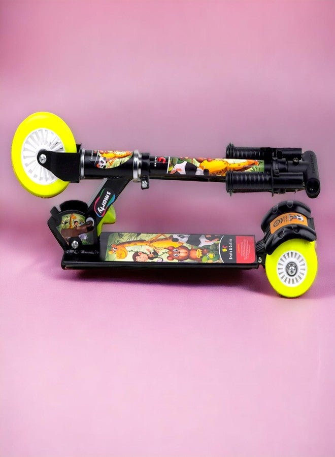SPEEDFOX Street Rider Metal Kick Scooter for Kids of Ages 6-13 Years | 2 Wheel Scooter, Foldable Design, 3 Adjustable Height Option with Rear Braking | Max User Weight 50kg (Smarty) (Black) - Image 3